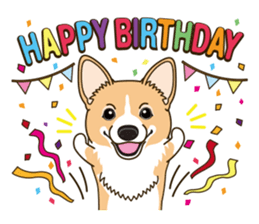 A sticker willingly. Welsh Corgi Winter sticker #14153300