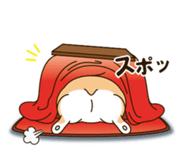 A sticker willingly. Welsh Corgi Winter sticker #14153302