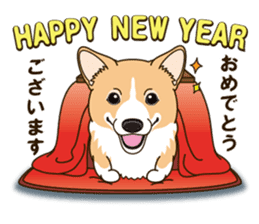 A sticker willingly. Welsh Corgi Winter sticker #14153308