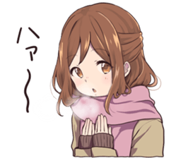 Winter in girlfriend sticker #14154263