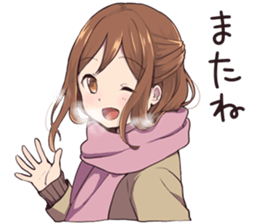 Winter in girlfriend sticker #14154266