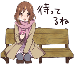 Winter in girlfriend sticker #14154268