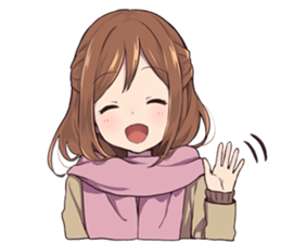 Winter in girlfriend sticker #14154269