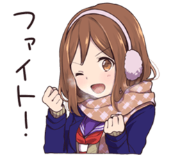 Winter in girlfriend sticker #14154276