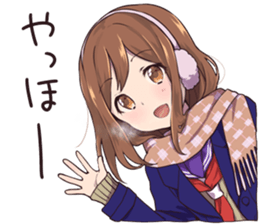 Winter in girlfriend sticker #14154277