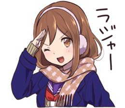 Winter in girlfriend sticker #14154279