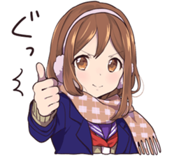 Winter in girlfriend sticker #14154281