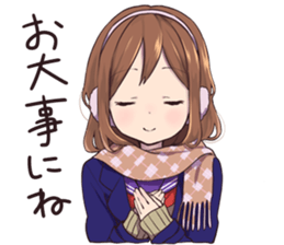 Winter in girlfriend sticker #14154282