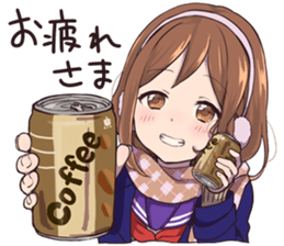 Winter in girlfriend sticker #14154284