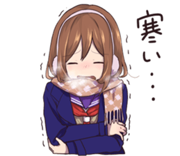 Winter in girlfriend sticker #14154286