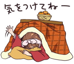 Winter in girlfriend sticker #14154289