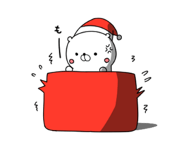 Polar bear cat and Christmas sticker sticker #14154304
