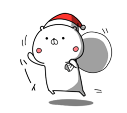 Polar bear cat and Christmas sticker sticker #14154305