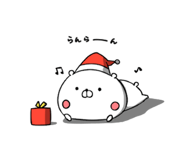 Polar bear cat and Christmas sticker sticker #14154314