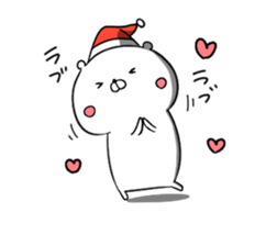 Polar bear cat and Christmas sticker sticker #14154316