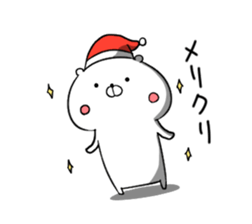 Polar bear cat and Christmas sticker sticker #14154318