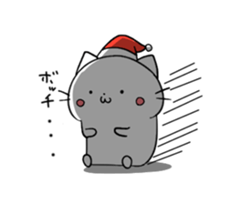 Polar bear cat and Christmas sticker sticker #14154324