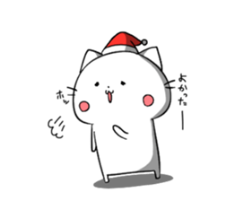 Polar bear cat and Christmas sticker sticker #14154330