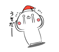 Polar bear cat and Christmas sticker sticker #14154332