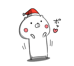 Polar bear cat and Christmas sticker sticker #14154338