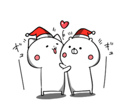 Polar bear cat and Christmas sticker sticker #14154339