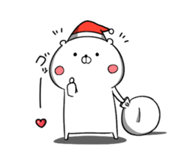 Polar bear cat and Christmas sticker sticker #14154340