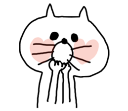 white tweet cat sticker #14155905