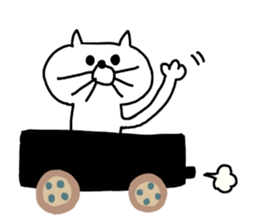 white tweet cat sticker #14155918