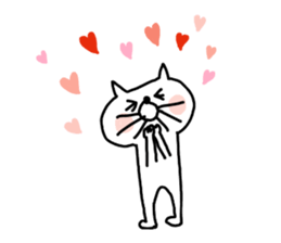 white tweet cat sticker #14155925