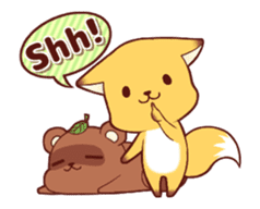 Tanuki & Fox animated sticker #14155937