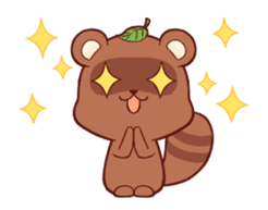 Tanuki & Fox animated sticker #14155950
