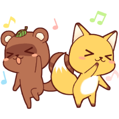 Tanuki & Fox animated