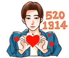 Vintage boyfriend sticker #14157996
