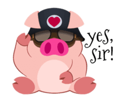 Cute Piggy Commando stickers (animated) sticker #14158460