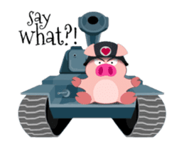 Cute Piggy Commando stickers (animated) sticker #14158462