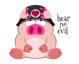 Cute Piggy Commando stickers (animated) sticker #14158469