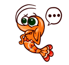 Animated shrimp "Bori" Stickers sticker #14158799