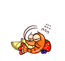 Animated shrimp "Bori" Stickers sticker #14158803