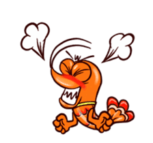 Animated shrimp "Bori" Stickers sticker #14158806