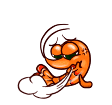 Animated shrimp "Bori" Stickers sticker #14158814