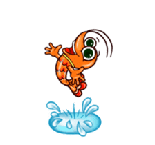 Animated shrimp "Bori" Stickers sticker #14158818