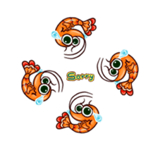 Animated shrimp "Bori" Stickers sticker #14158820