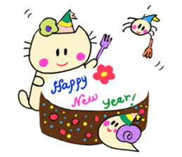Dinkyneko & Friends #8 _Winter X'mas HNY sticker #14158965