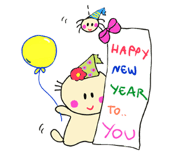 Dinkyneko & Friends #8 _Winter X'mas HNY sticker #14158973