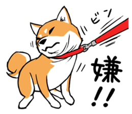 Shiba's Feelings red and black sticker #14161002