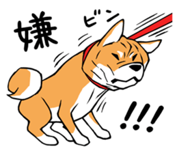Shiba's Feelings red and black sticker #14161003