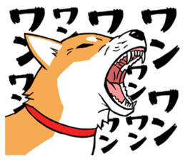 Shiba's Feelings red and black sticker #14161005