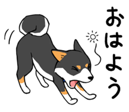 Shiba's Feelings red and black sticker #14161006