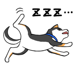 Shiba's Feelings red and black sticker #14161007