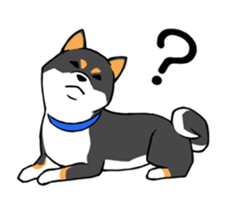Shiba's Feelings red and black sticker #14161018